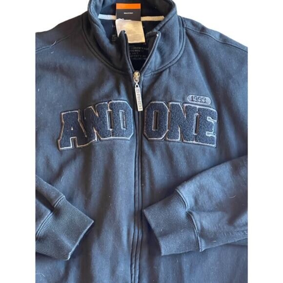 And1 Locker Room Collection Zip-Up Jacket Size XL Black - Picture 9 of 10